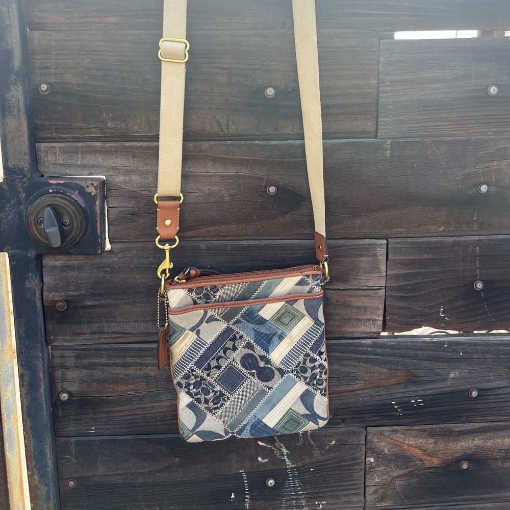 Coach y2k Denim Patchwork Crossbody Bag